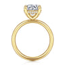 Peace - 14K Yellow Gold Round Diamond Engagement Ring - 0.08 ct