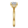 Peace - 14K Yellow Gold Round Diamond Engagement Ring - 0.08 ct