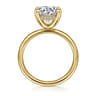 Peace - 14K Yellow Gold Round Diamond Engagement Ring - 0.08 ct