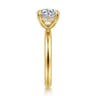 Peace - 14K Yellow Gold Round Diamond Engagement Ring - 0.08 ct