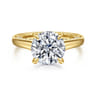Rosey - 14K Yellow Gold Round Diamond Engagement Ring - 0.35 ct