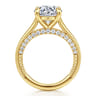 Rosey - 14K Yellow Gold Round Diamond Engagement Ring - 0.35 ct