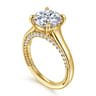 Rosey - 14K Yellow Gold Round Diamond Engagement Ring - 0.35 ct
