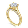 Rosey - 14K Yellow Gold Round Diamond Engagement Ring - 0.35 ct