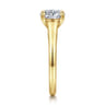 Rosey - 14K Yellow Gold Round Diamond Engagement Ring - 0.35 ct