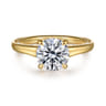 Rosey - 14K Yellow Gold Round Diamond Engagement Ring - 0.35 ct