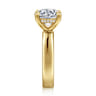 Argentina - 14K Yellow Gold Round Diamond Engagement Ring - 0.08 ct