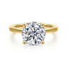 Abley - 14K Yellow Gold Round Solitaire Diamond Engagement Ring - 0.05 ct