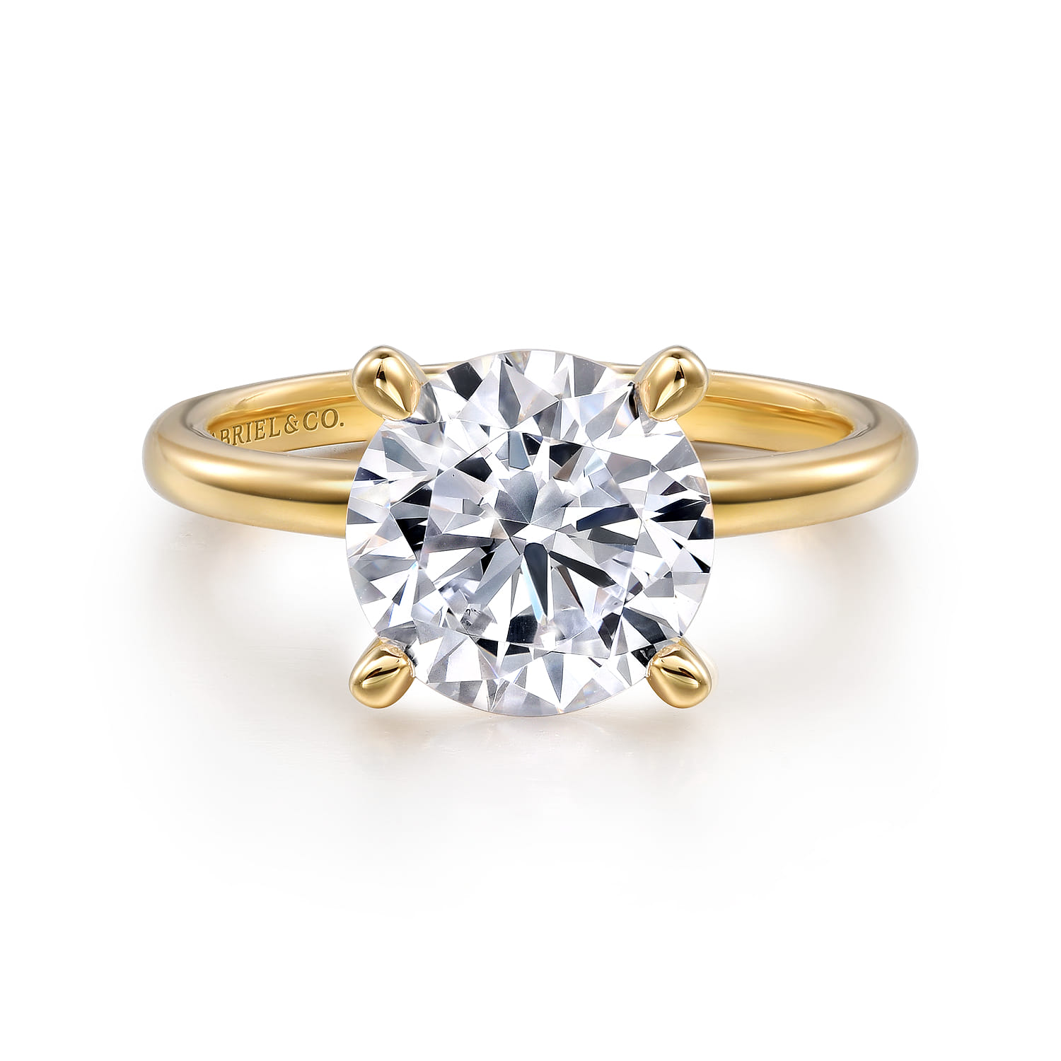 Ali - 14K Yellow Gold Diamond Engagement Ring - Shot 1