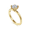 Ali - 14K Yellow Gold Round Diamond Engagement Ring