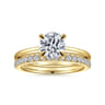 Ali - 14K Yellow Gold Round Diamond Engagement Ring