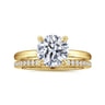 Ali - 14K Yellow Gold Round Diamond Engagement Ring