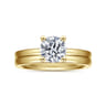 Paula - 14K Yellow Gold Round Diamond Engagement Ring