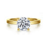 14K Yellow Gold Round Diamond Engagement Ring