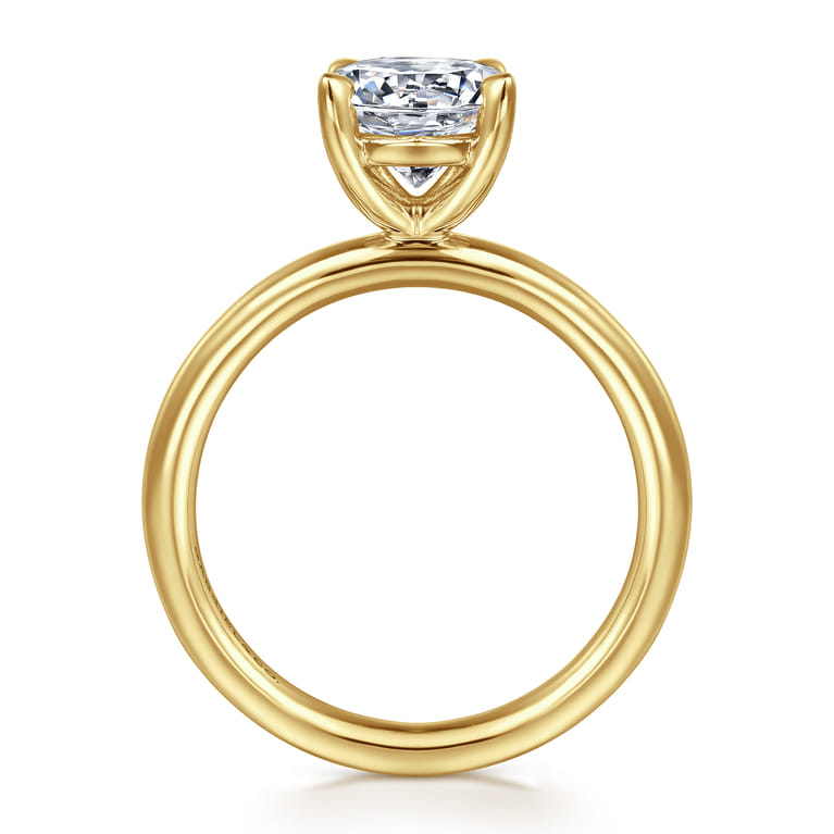 Lark - 14K Yellow Gold Round Solitaire Engagement Ring - Shot 2