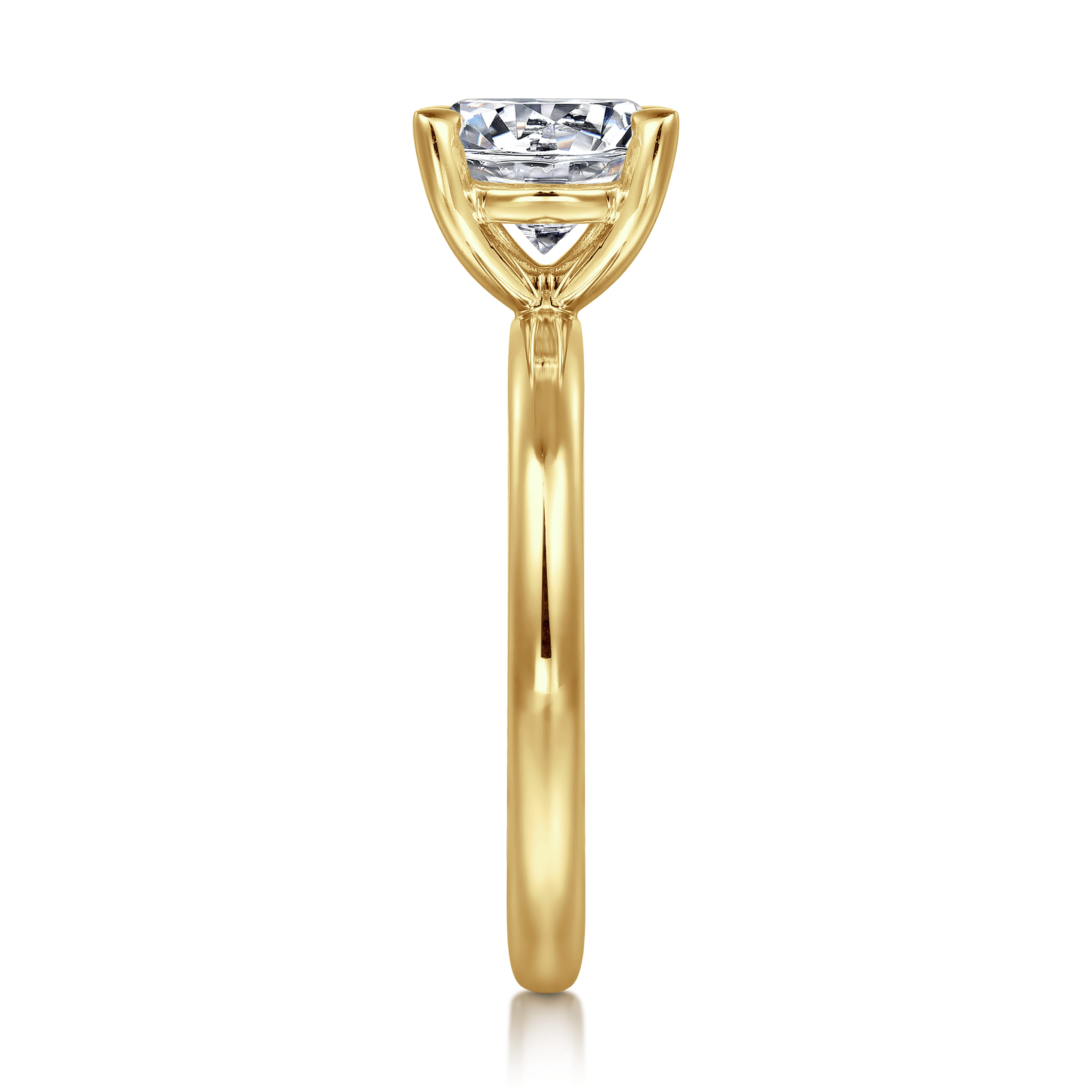 Lark - 14K Yellow Gold Round Solitaire Engagement Ring - Shot 5