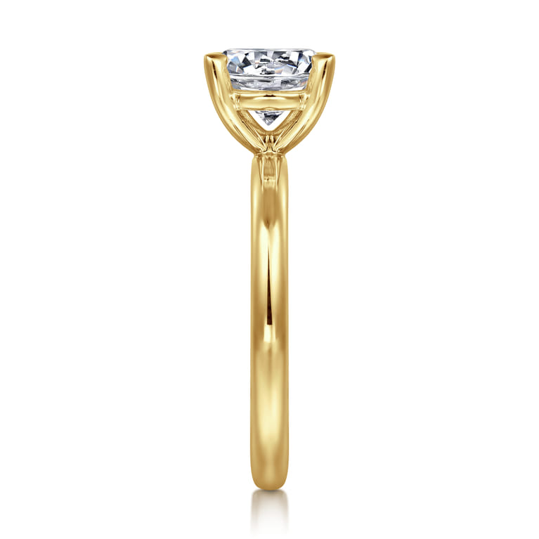 Lark - 14K Yellow Gold Round Solitaire Engagement Ring - Shot 5