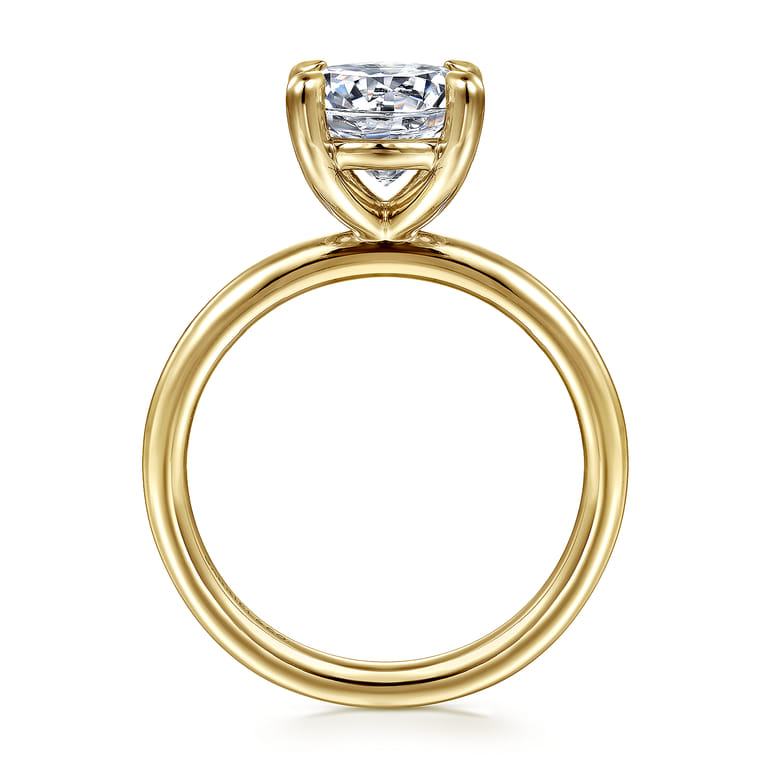 Lark - 14K Yellow Gold Round Solitaire Engagement Ring - Shot 2