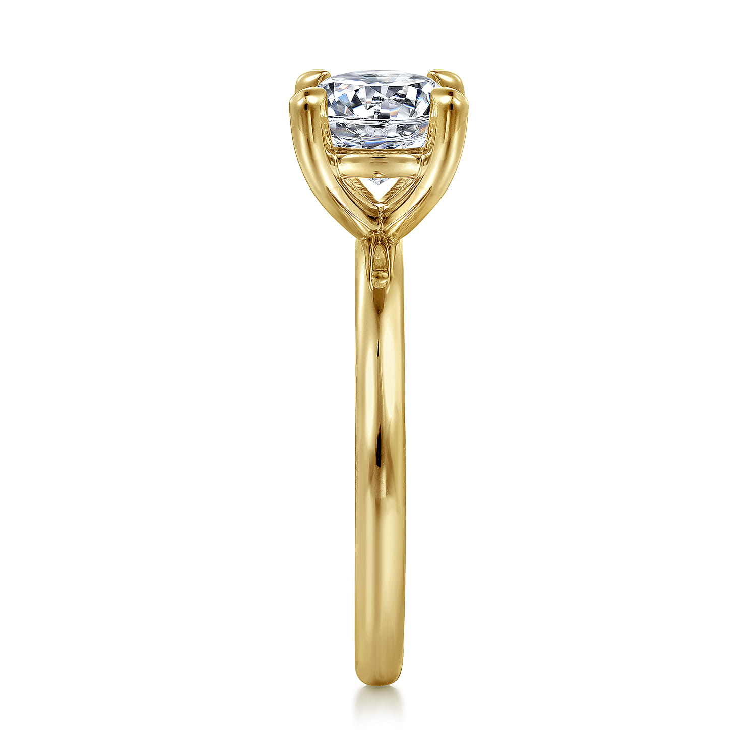 Lark - 14K Yellow Gold Round Solitaire Engagement Ring - Shot 5