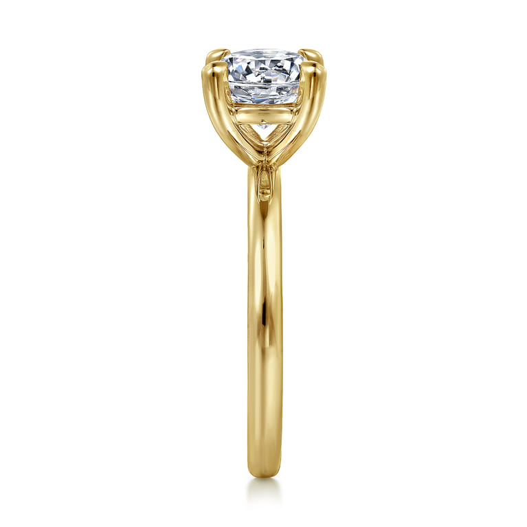 Lark - 14K Yellow Gold Round Solitaire Engagement Ring - Shot 5