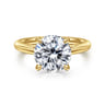 Bambi - 14K Yellow Gold Round Solitaire Diamond Engagement Ring