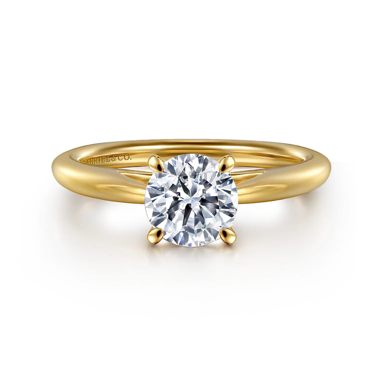 Bambi - 14K Yellow Gold Round Engagement Ring - Shot 1