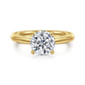 Bambi - 14K Yellow Gold Round Solitaire Diamond Engagement Ring