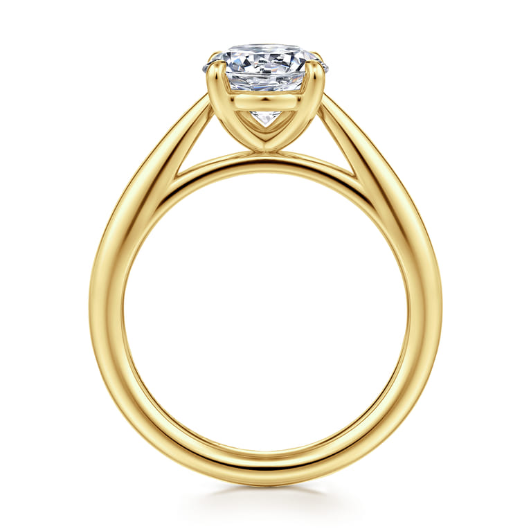 Bambi - 14K Yellow Gold Round Solitaire Diamond Engagement Ring - Shot 2