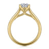 Ailis - 14K Yellow Gold Round Diamond Engagement Ring