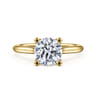Ailis - 14K Yellow Gold Round Diamond Engagement Ring