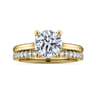 Ailis - 14K Yellow Gold Round Diamond Engagement Ring