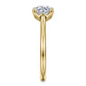 Ailis - 14K Yellow Gold Round Diamond Engagement Ring