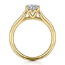 Bena - 14K Yellow Gold Round Solitaire Diamond Engagement Ring
