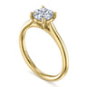 Bena - 14K Yellow Gold Round Solitaire Diamond Engagement Ring