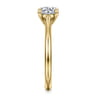 Bena - 14K Yellow Gold Round Solitaire Diamond Engagement Ring