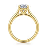 Bena - 14K Yellow Gold Round Solitaire Diamond Engagement Ring