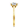 Bena - 14K Yellow Gold Round Solitaire Diamond Engagement Ring