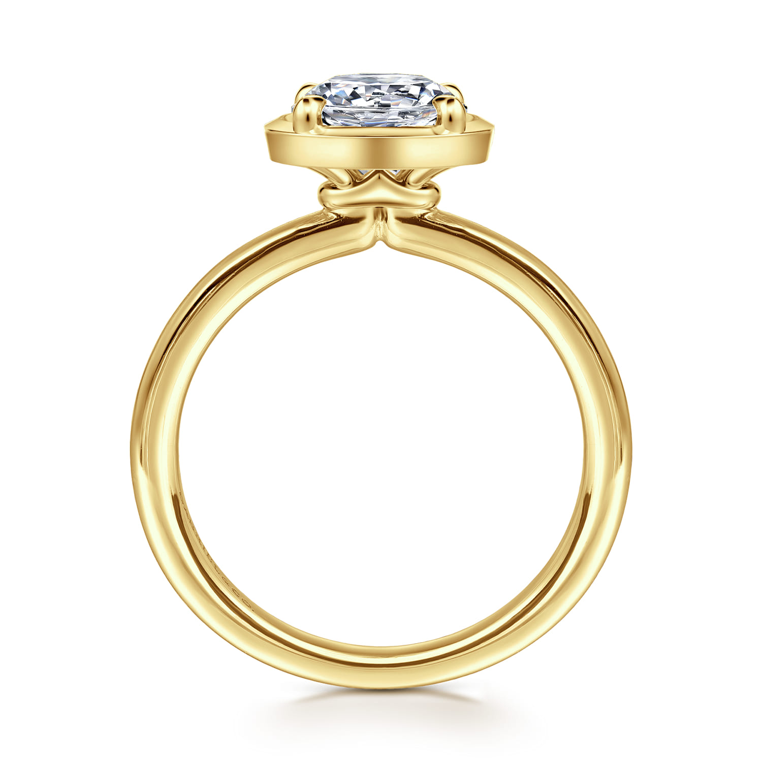 Linen - 14K Yellow Gold Round Diamond Engagement Ring - Shot 2