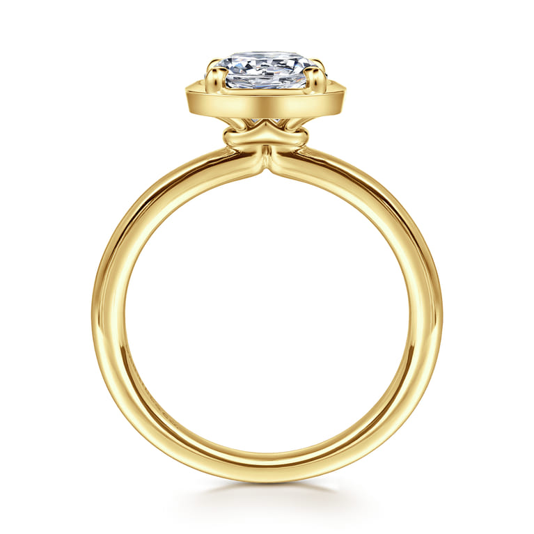 Linen - 14K Yellow Gold Round Diamond Engagement Ring - Shot 2