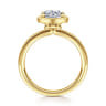 Linen - 14K Yellow Gold Round Diamond Engagement Ring