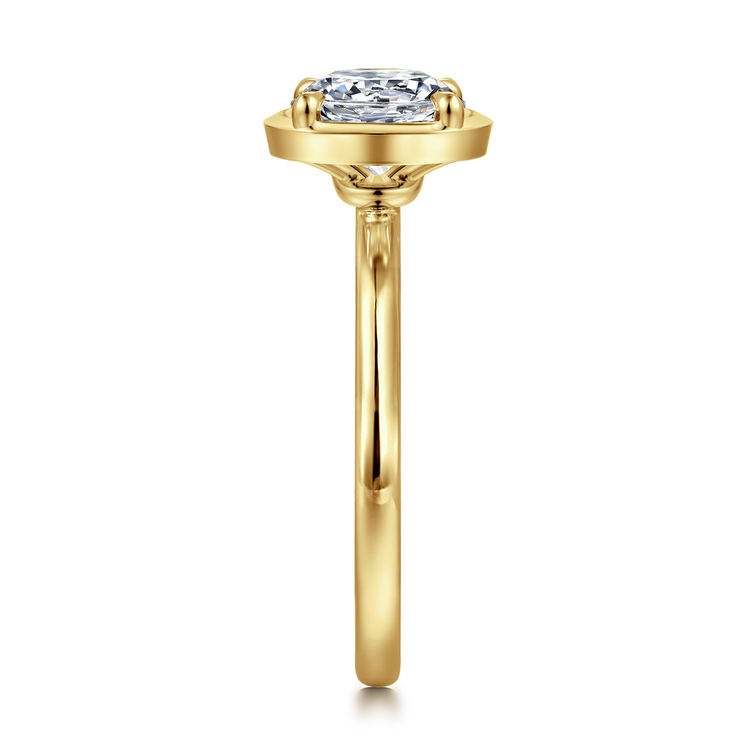 Linen - 14K Yellow Gold Round Diamond Engagement Ring - Shot 4