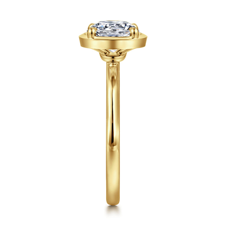 Linen - 14K Yellow Gold Round Diamond Engagement Ring - Shot 4