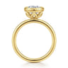 Linny - 14K Yellow Gold Round Bezel Set Diamond Engagement Ring