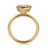 Linny - 14K Yellow Gold Bezel Set Round Diamond Engagement Ring