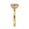 Linny - 14K Yellow Gold Bezel Set Round Diamond Engagement Ring