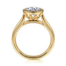 Giovana - 14K Yellow Gold Bezel Set Round Diamond Engagement Ring
