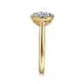 Giovana - 14K Yellow Gold Bezel Set Round Diamond Engagement Ring