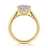 Anushka - 14K Yellow Gold Round Solitaire Diamond Engagement Ring