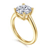 Anushka - 14K Yellow Gold Round Solitaire Diamond Engagement Ring
