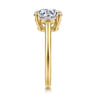 Anushka - 14K Yellow Gold Round Solitaire Diamond Engagement Ring